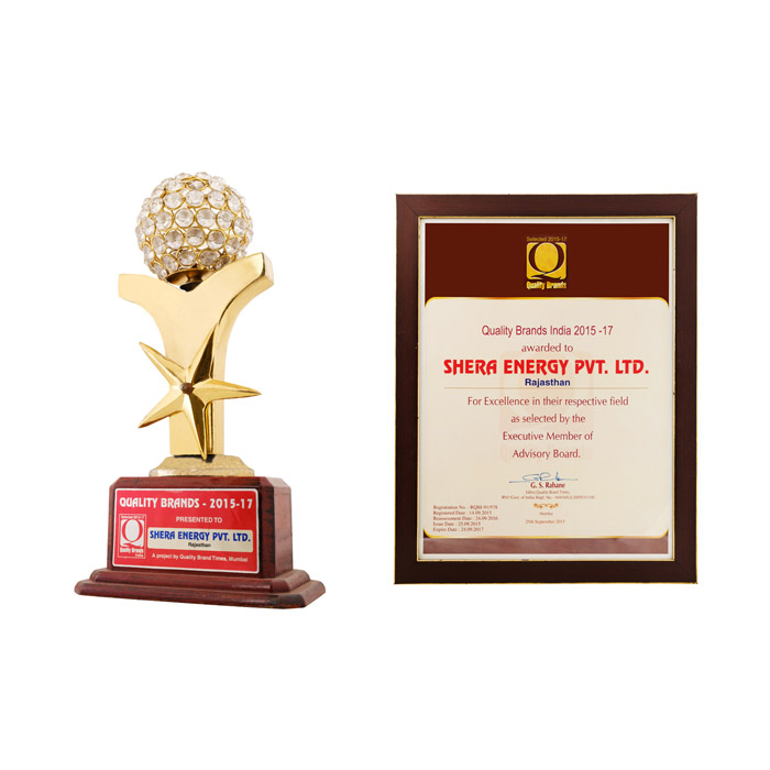 Quality Brands India Award (2015-17)